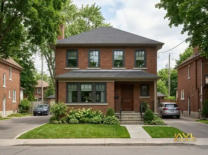 Toronto brick detached home with new high-performance casement windows after full envelope replacement